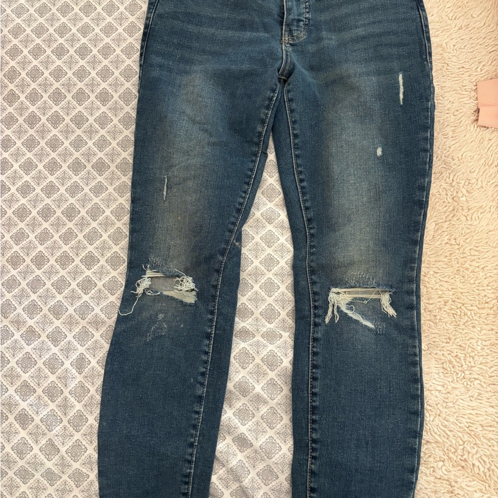 Lucky Brand Dark Blue Distressed Skinny Jeans